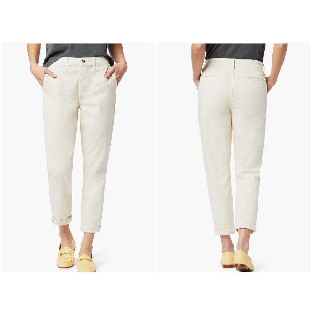Sam Edelman Womens Size 12/31 The Morrison Slim Stretch Twill Pants Cream $118